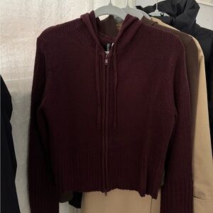 H&M burgundy cardigan